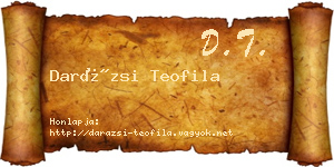 Darázsi Teofila névjegykártya